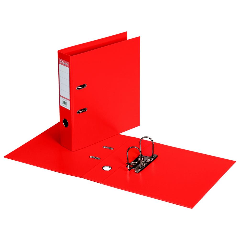 Classeur  levier Esselte - dos de 7,5 cm - plastifi intrieur et extrieur - rouge