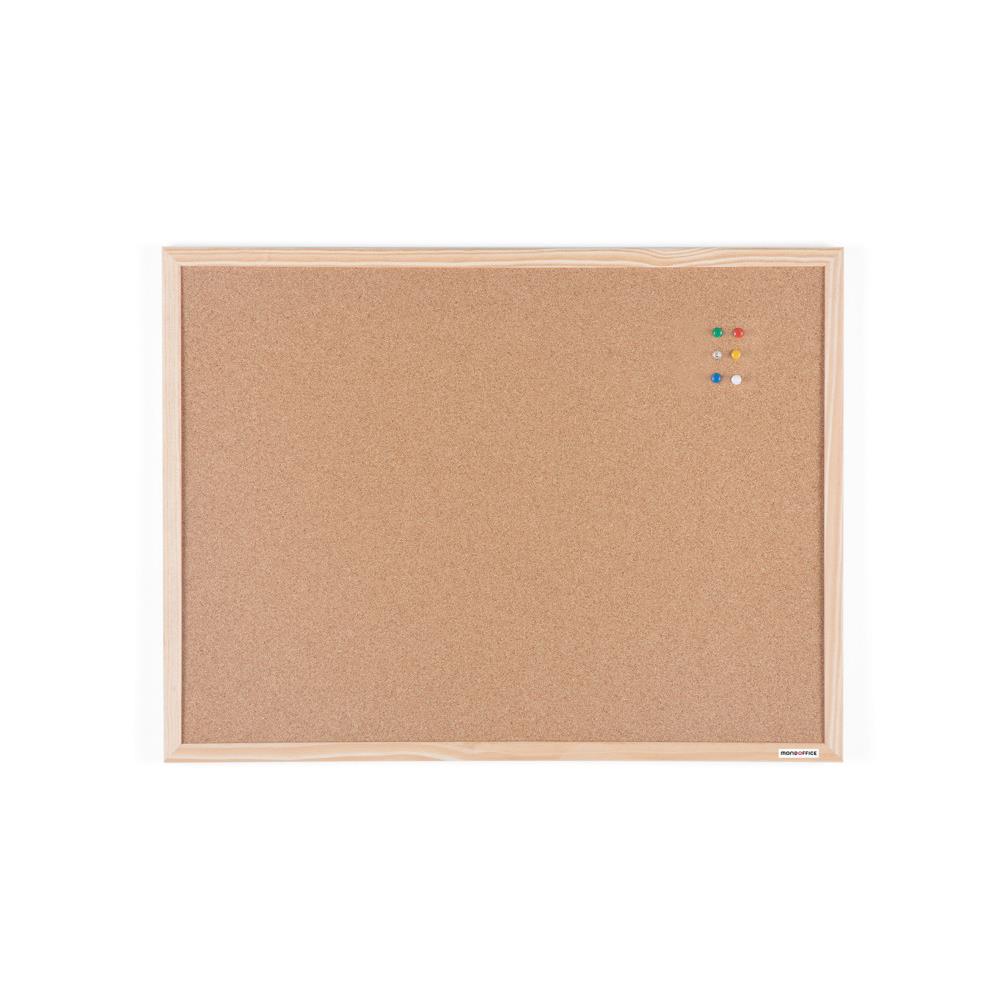 Tableau d'affichage Mondoffice - en lige - 45 x 60 cm - Cadre bois