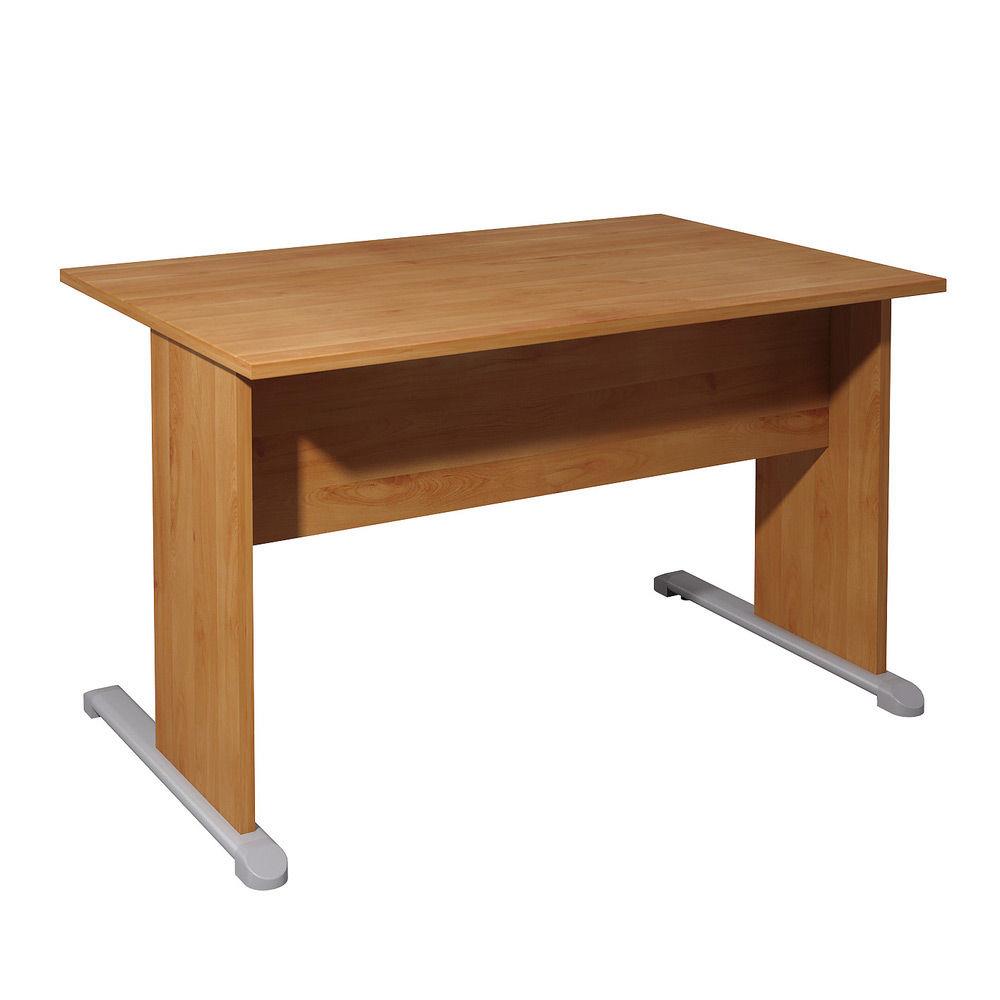 Bureau droit Pronto - L.140 x P.80 cm - plateau aulne - pieds L aulne