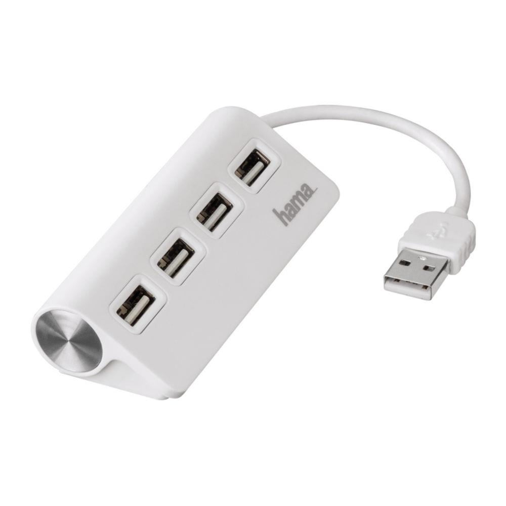 Concentrateur Hub 1:4 USB 2.0 - aliment par bus - blanc
