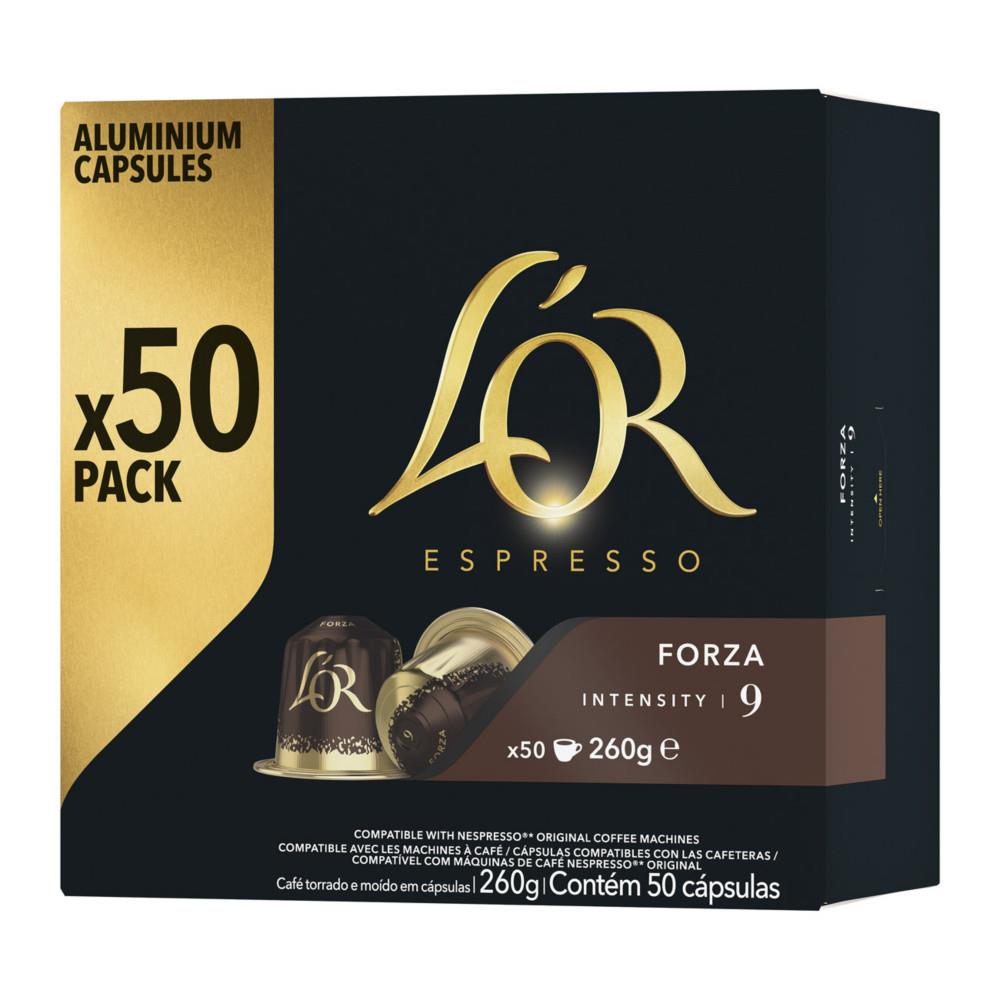 Caf Forza L'OR Espresso - intensit 9 - Bote de 50 capsules