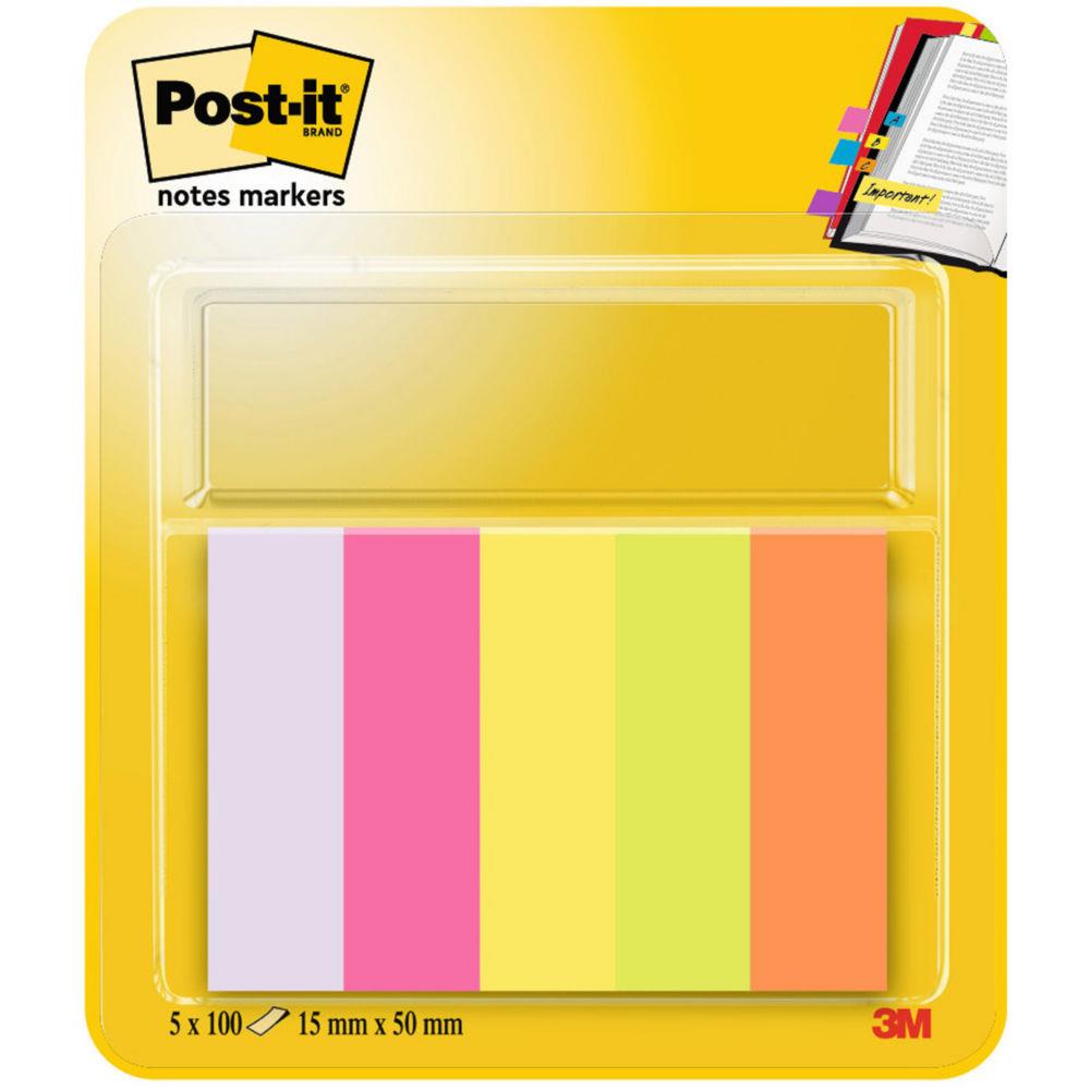 Carte de 50 marque page index papier Post It- 15 x 50 mm