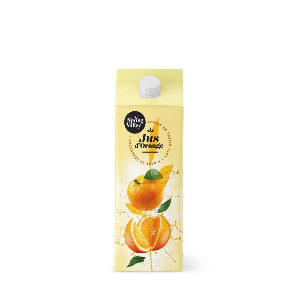 Jus d'orange teneur en fruit 100% Spring Valley - Lot de 6 bouteilles de 1 L