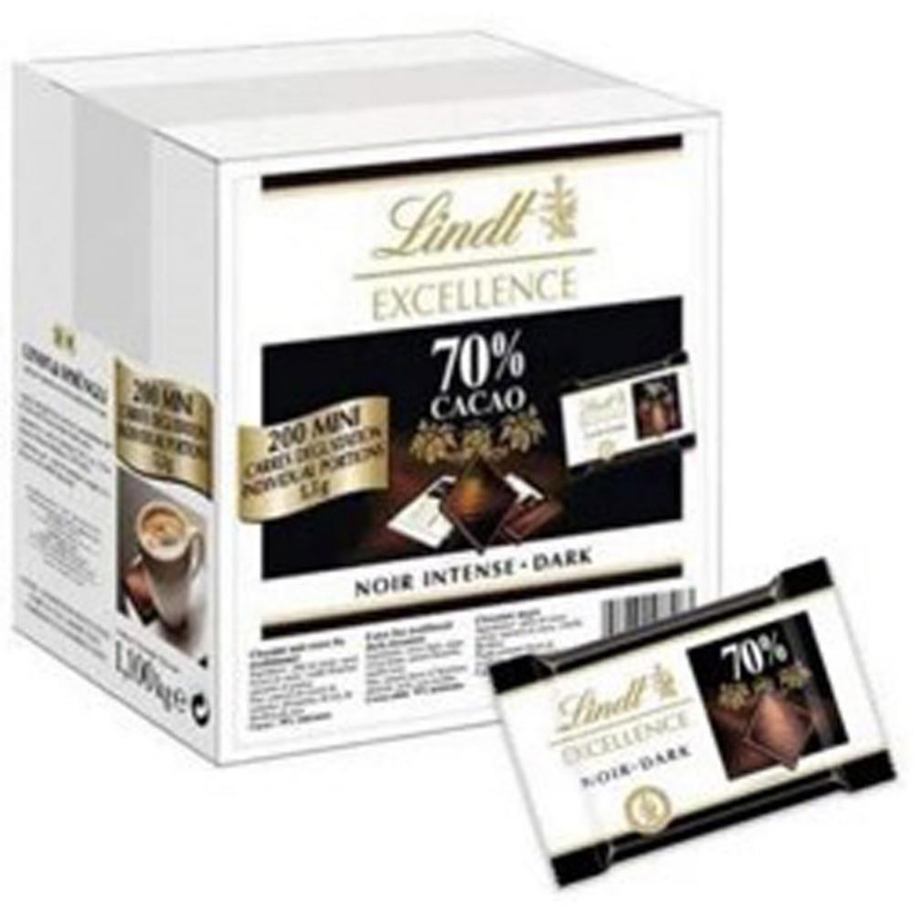 Bote chocolats noirs LINDT Excellence - Paquet de 200 mini