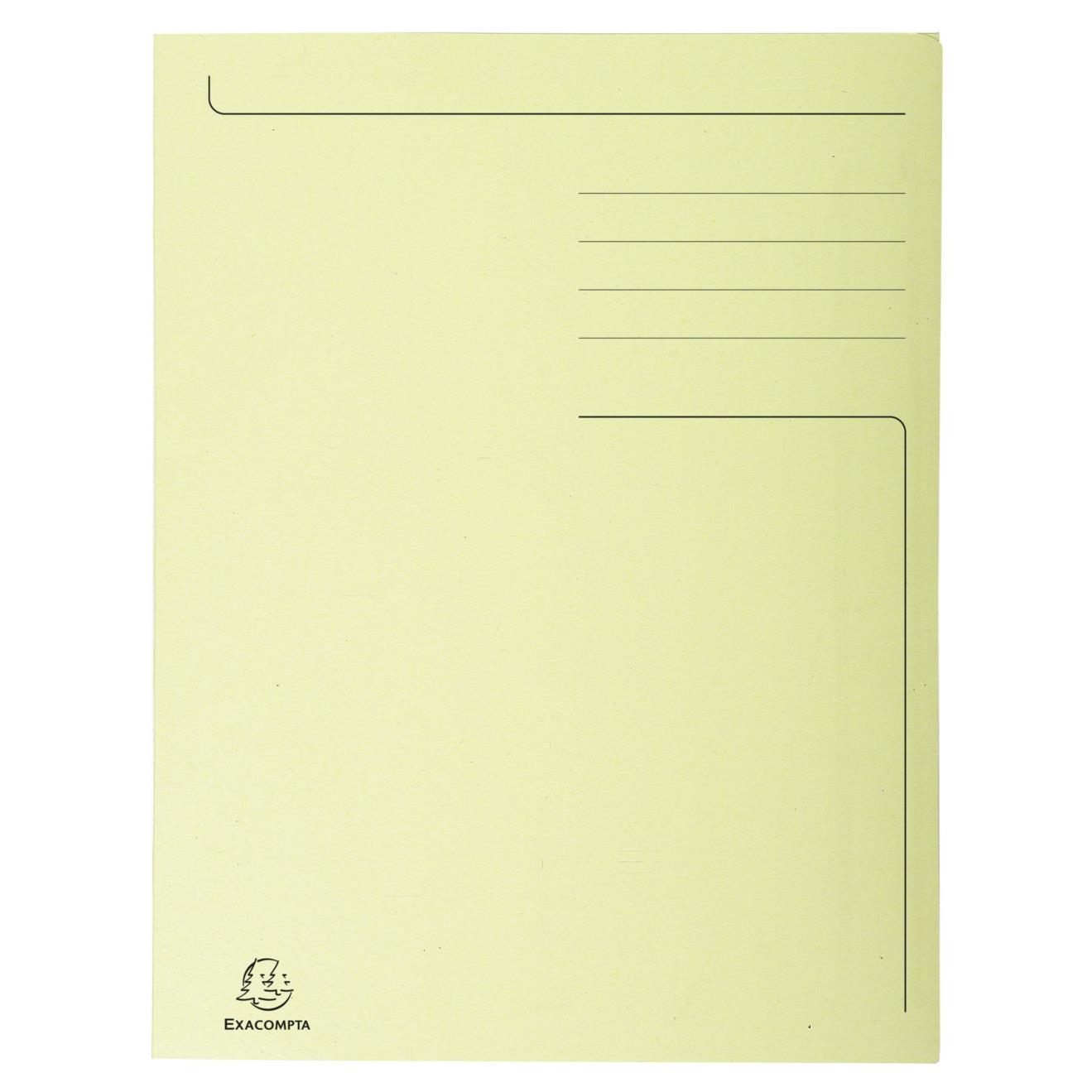 Chemise  3 rabats Forever Exacompta - en carte 280g - jaune