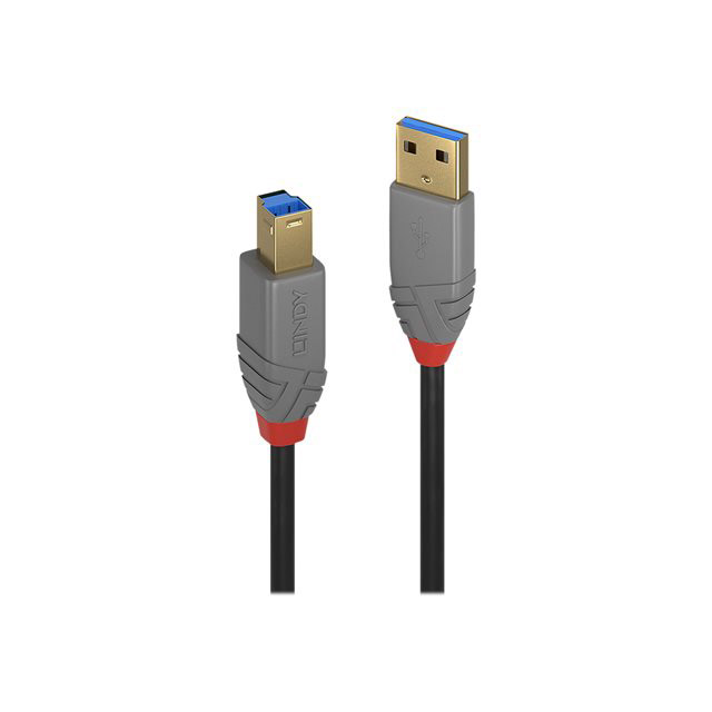 Lindy 36743 cble usb usb 3.2 gen 1 (3.1 gen 1) 3 m usb a usb b noir, gris