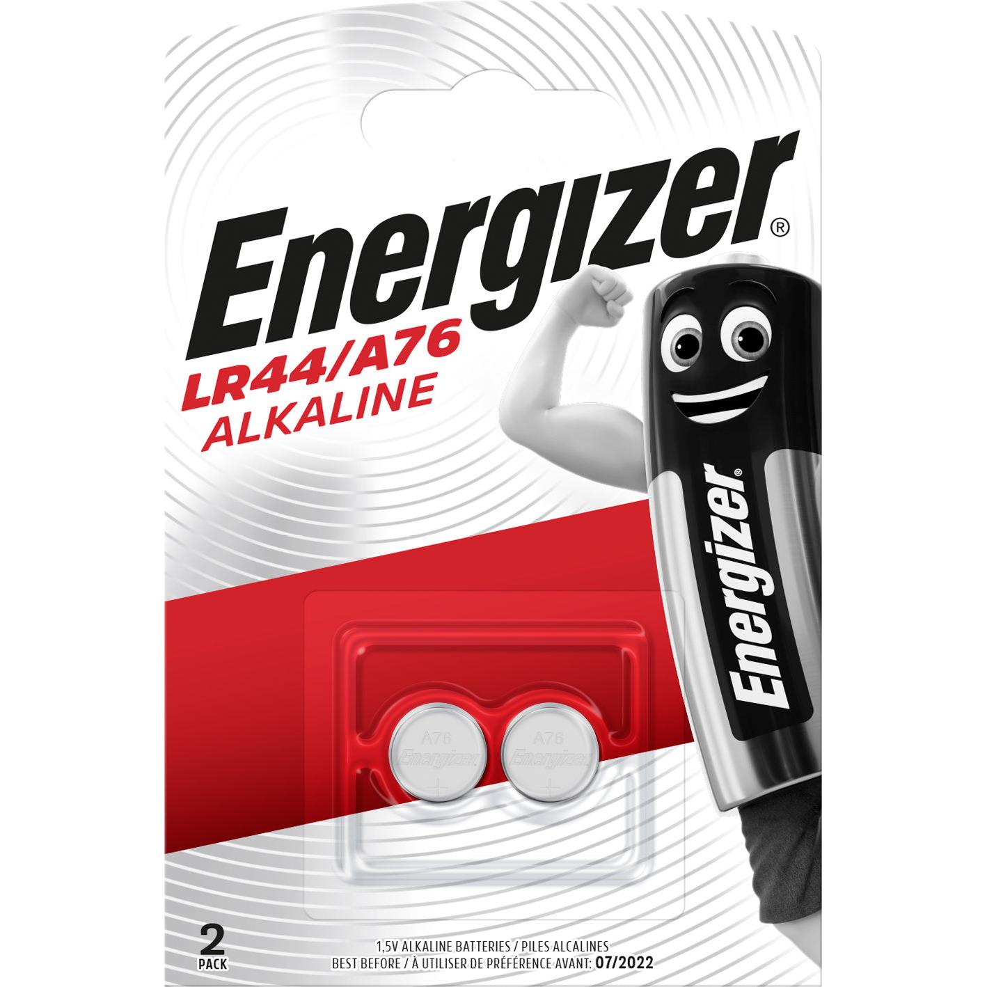 Pile bouton Energizer A76 - LR44 - blister de 2 piles