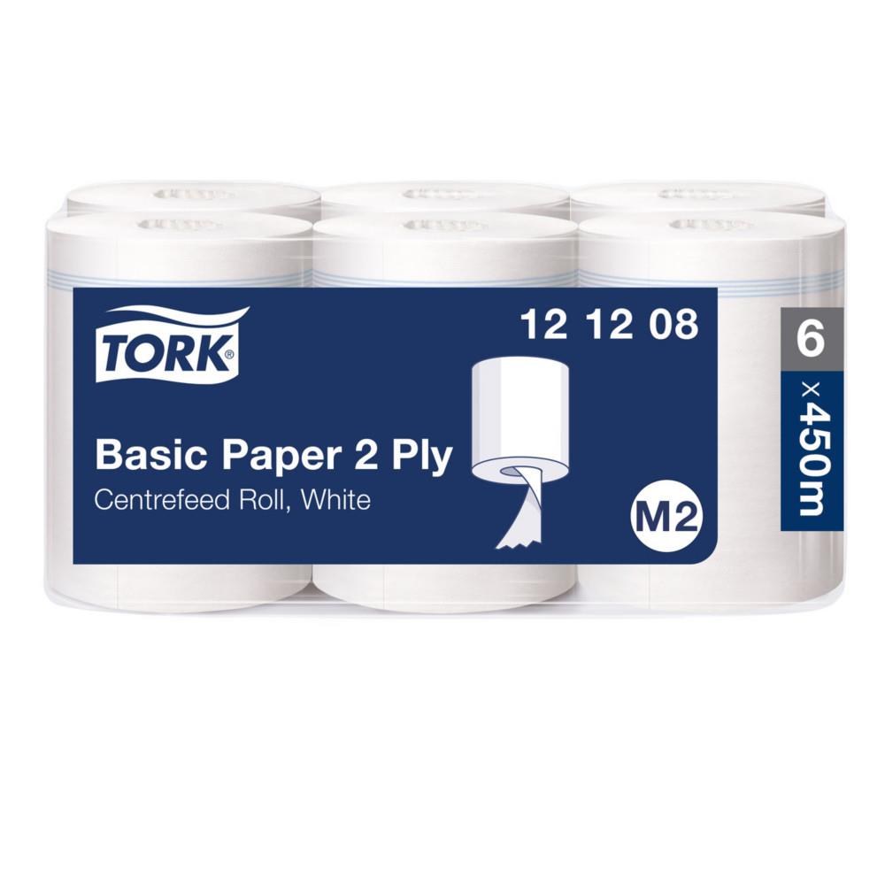 Bobine d'essuyage recycle  dvidage central Tork grande capacit - 450 feuilles - Blanc