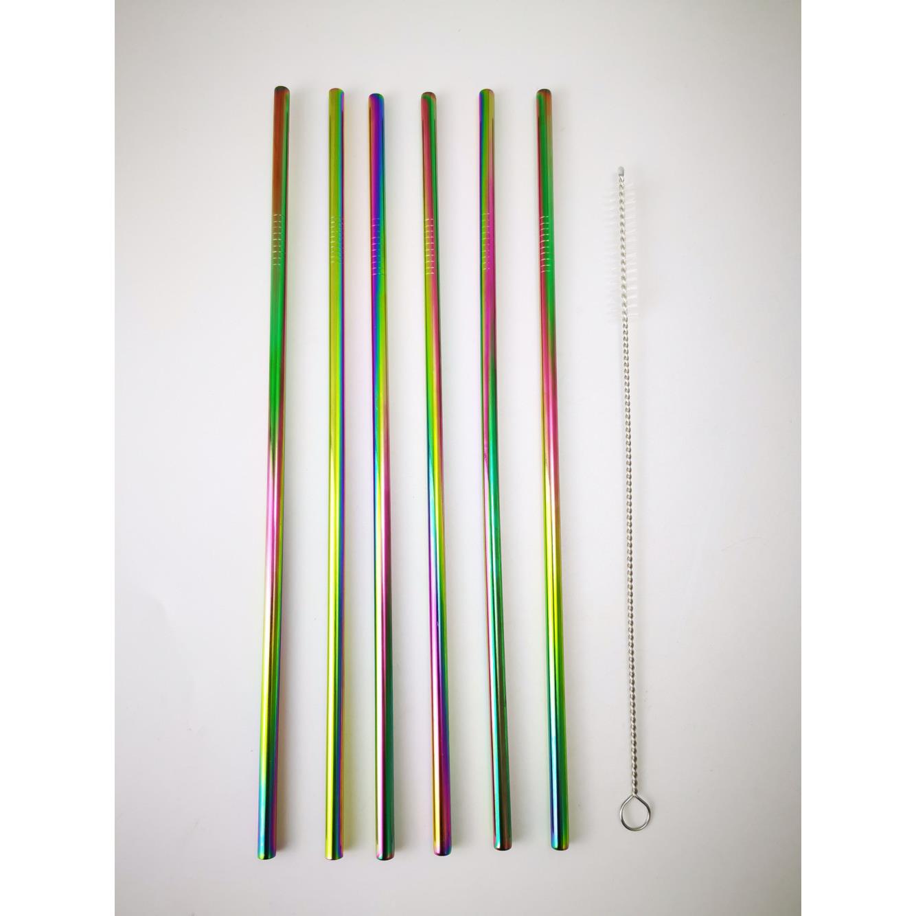 Pailles en inox irise rutilisable Little Blance - Lot de 6