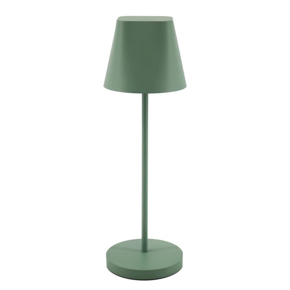 Lampe de dcoration Unilux Ava - Led intgre - Tactile - Abat-jour et socle sauge