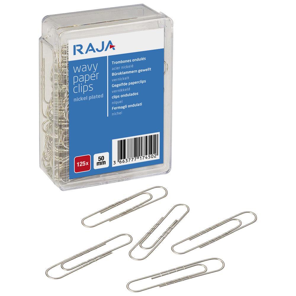 Bote de 125 trombones onduls 50 mm - paquet 125 units