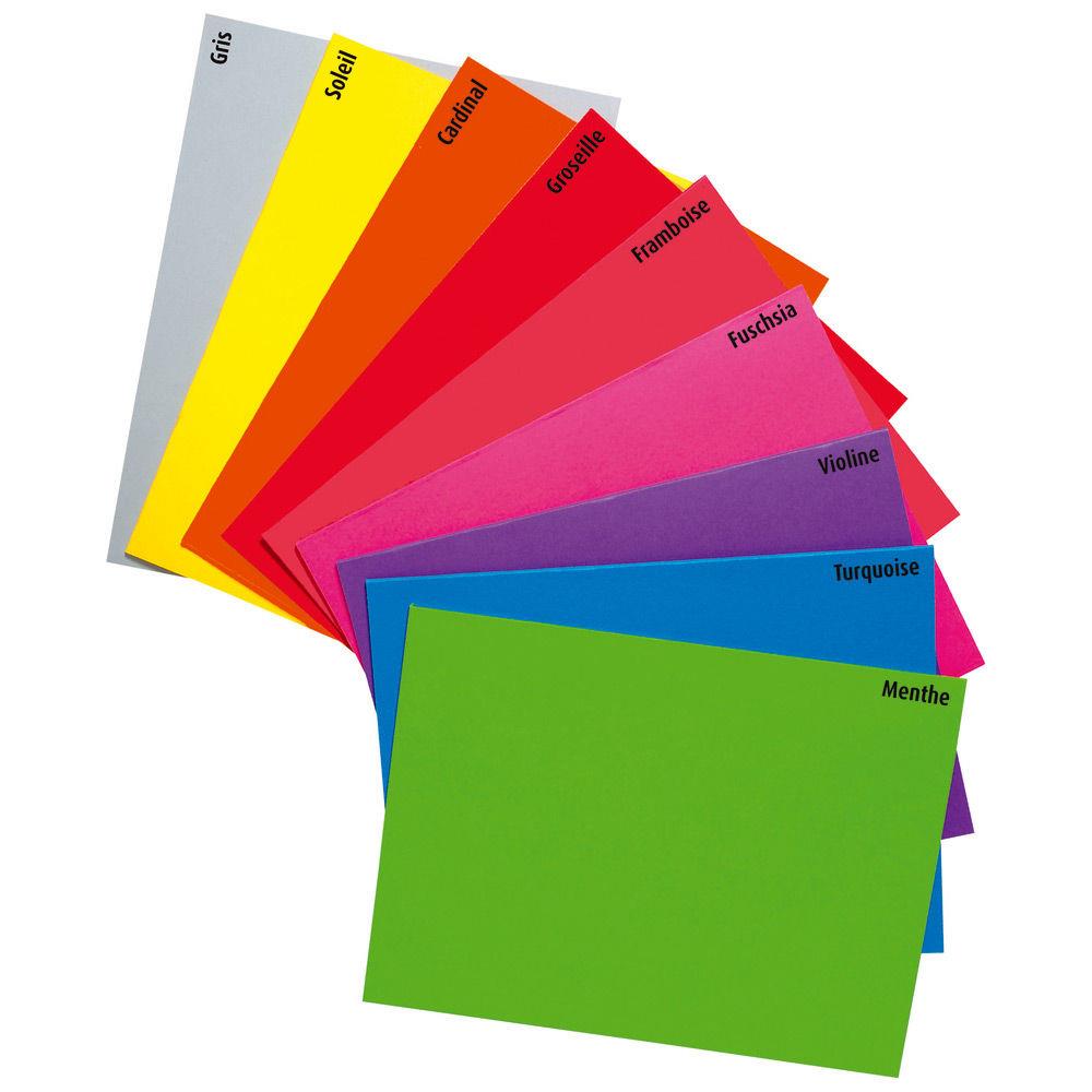 Chemises dossiers 220g - 24 x 32 cm - assortis vifs - lot de 100