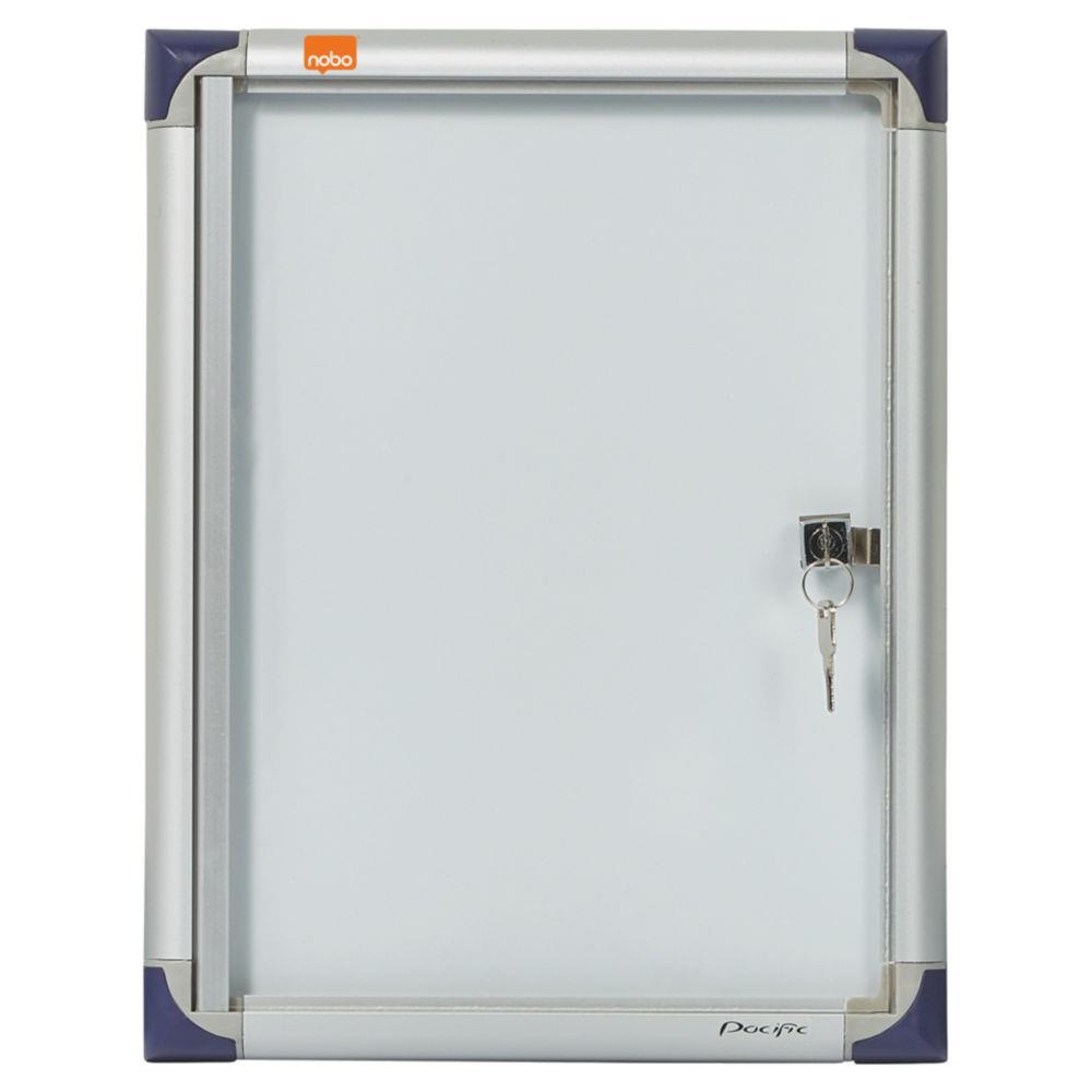 Vitrine d'intrieur Nobo extra-plate porte-battante fond magntique - 1 feuille A4 - dimensions L25,5 x H34 x P2,2 cm