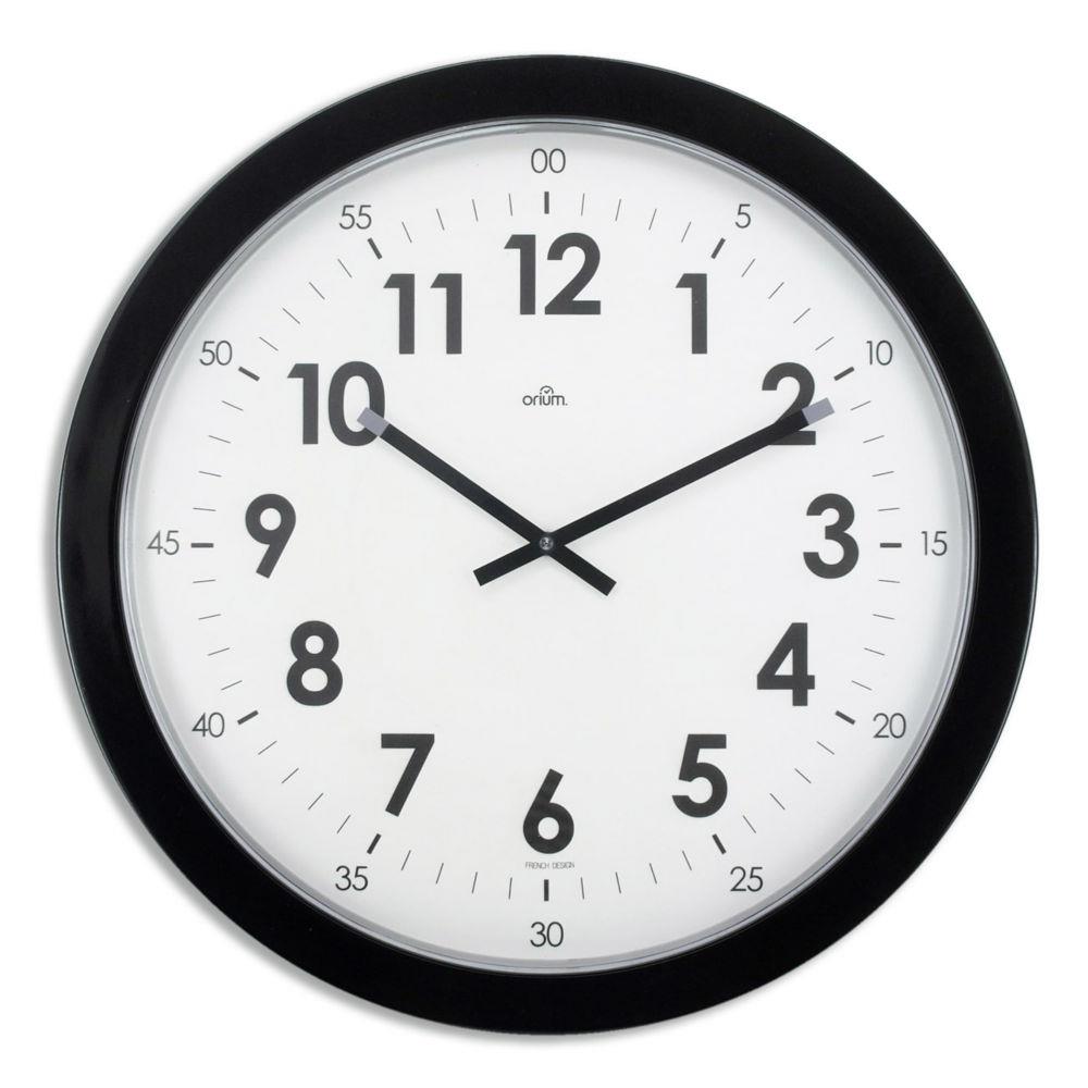 Horloge murale gante Orium Imperia -  quartz - silencieux - Noir
