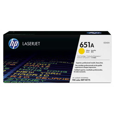 Cartouches de toner - Hp 651a toner laserjet jaune authentique