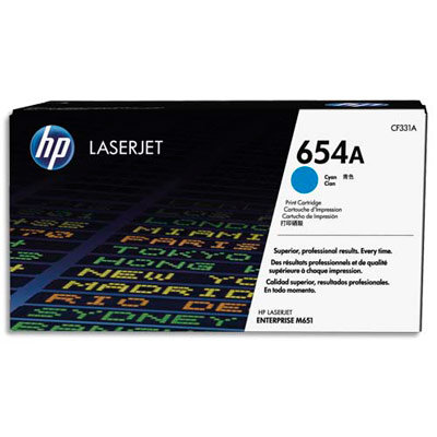Cartouches de toner - Hp 654a toner cyan authentique laserjet