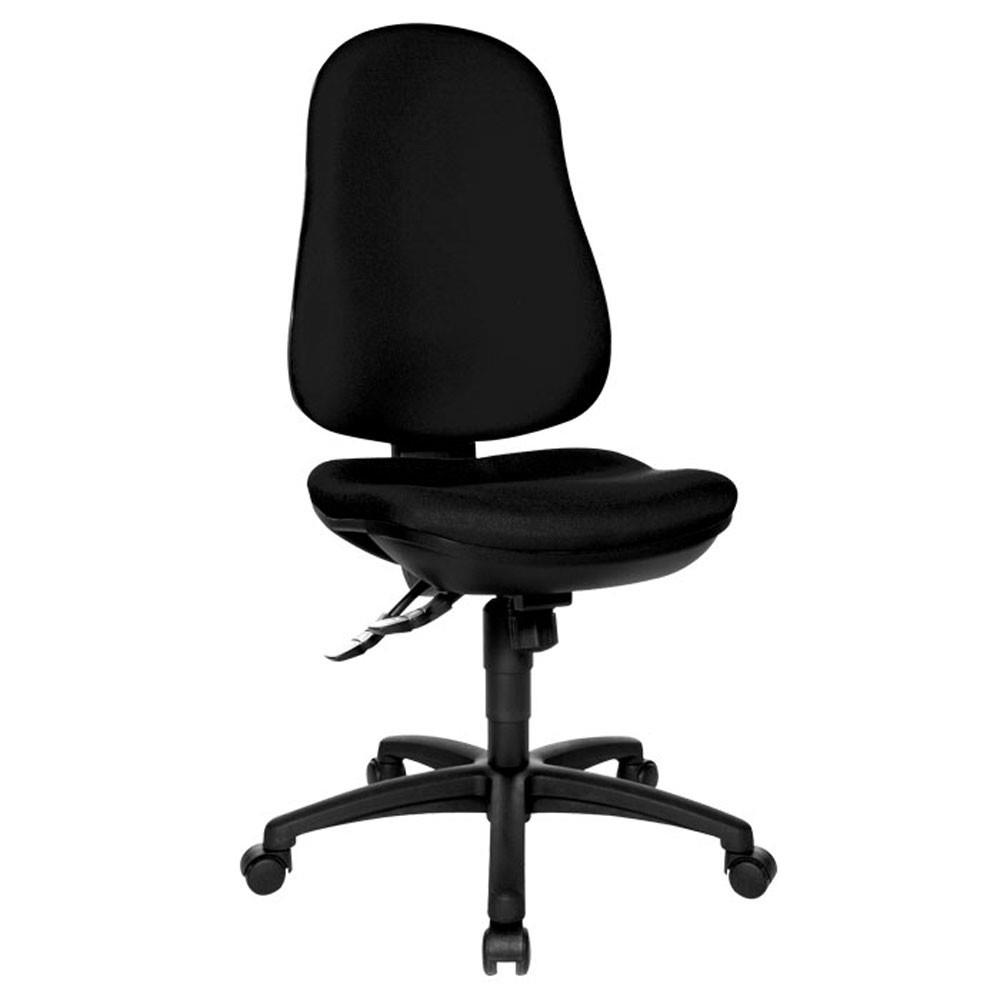 Sige de bureau Milano en tissu - sans accoudoir - noir