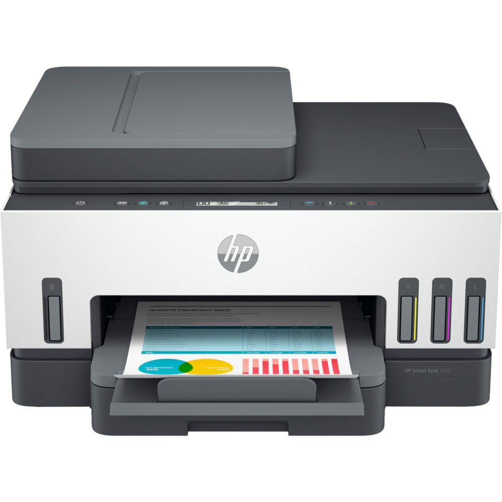 Hp smart tank 7305 sans fil all-in-one couleur imprimante, impression recto-verso; copieur, scanner