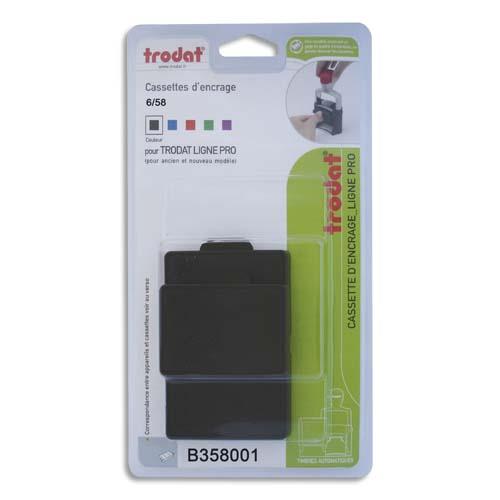 Blister de 3 cassettes Trodat 6/58 noire pour appareils Trodat mtal Line 5208, 5480, 4208, 4480 B358001