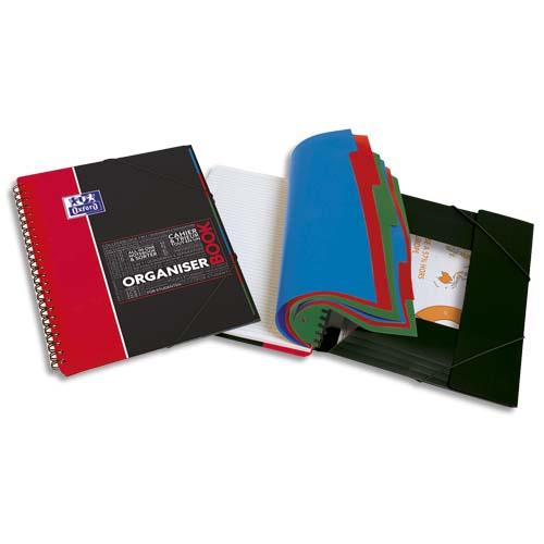 Cahier trieur Oxford Organiserbook - spiral - couverture polypro - 160 pages - 5x5 - 24,5 x 31 cm