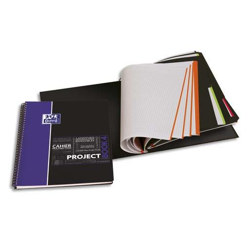 Cahier Oxford Projectbook - spiral - couverture polypro - 200 pages - 5x5 - 23,3 x 29,8 cm