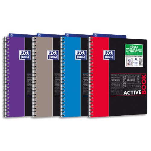 Cahier Oxford Activebook - spiral - couverture polypro - 160 pages - seys - 24 x 29,7 cm