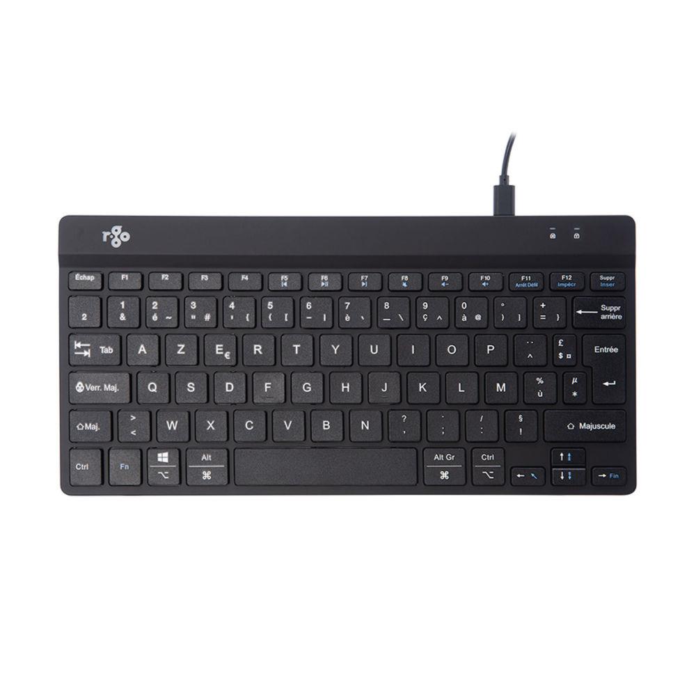 R-go tools clavier ergonomique r-go compact break, clavier compact avec logiciel de pause,azerty (fr), filaire, noir