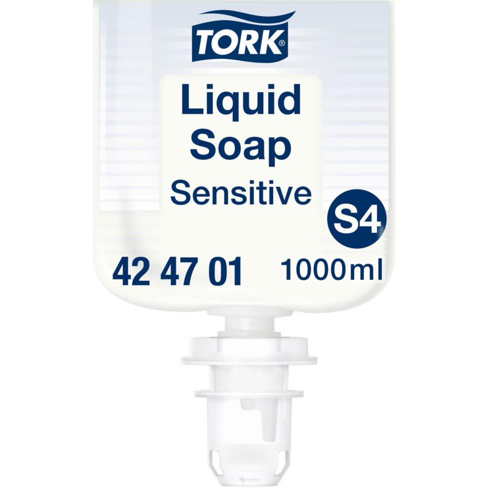Recharge de savon Tork liquide 1L pour distributeur Syst�me S4 - 424701 - Peau sensible