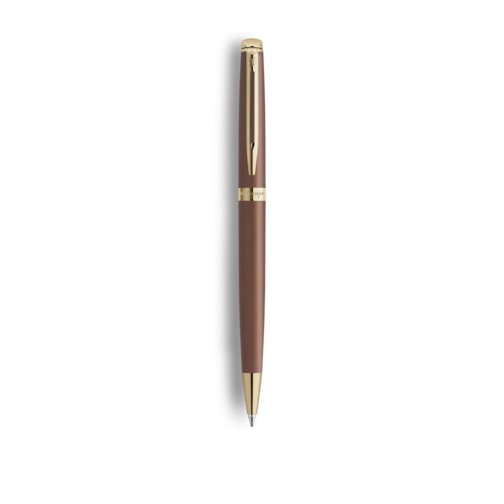 Stylo bille Waterman m�tallique H�misph�re - Habillage dor� / Corps rouge