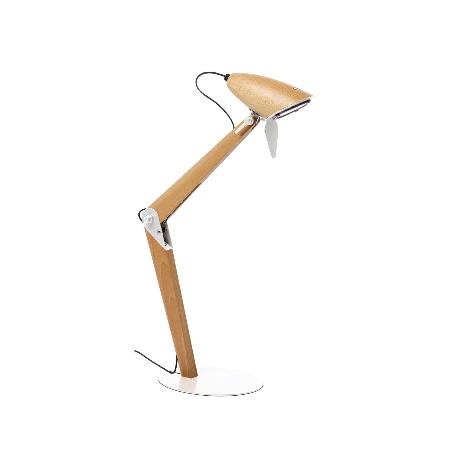 Lampe de bureau LED Aluminor Lora - puissance 7W- blanc et bois