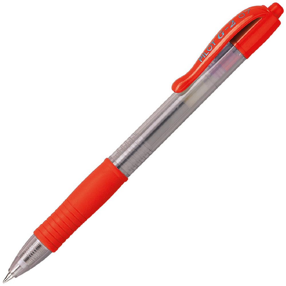 Stylo  bille Pilot G2-5 - pointe fine 0.5mm - rtractable - encre gel - rouge