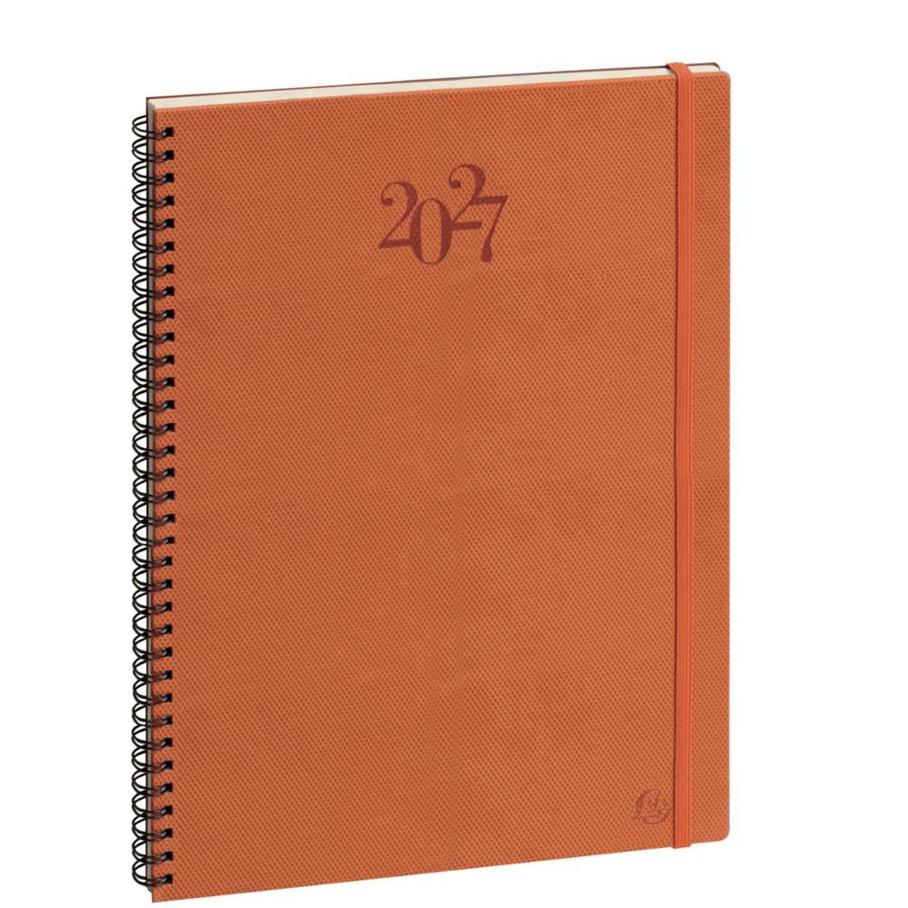 Agenda semainier Exacompta Swan � spirales Horizon 20S - 15 x 21 cm - Orange - 2027