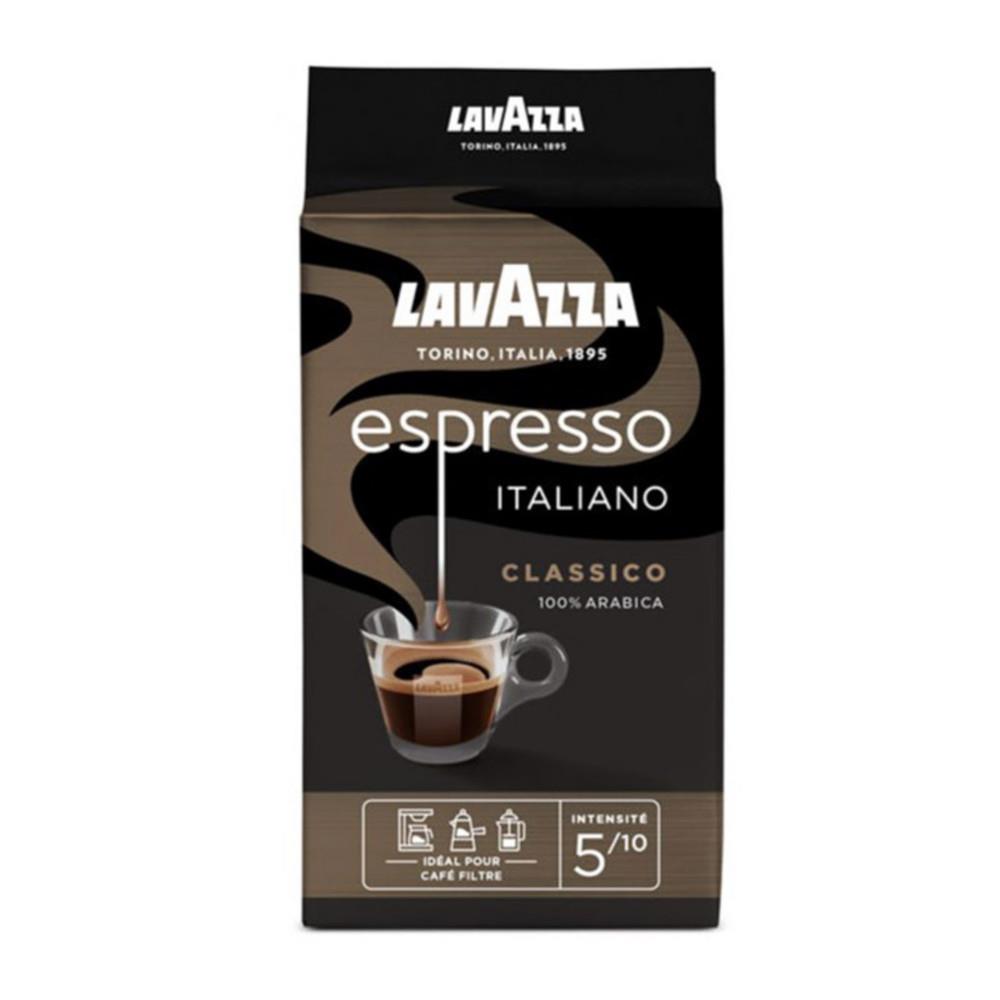 Paquet de caf� Lavazza moulu Espresso Classique 100% Arabica - Intensit� 5 - Paquet 250 g