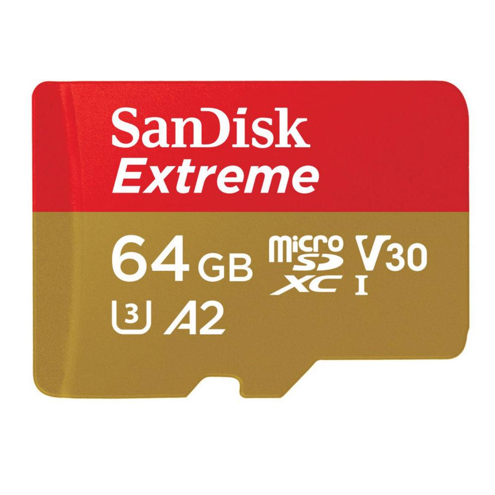 Sandisk extreme 64 go microsdxc uhs-i classe 10