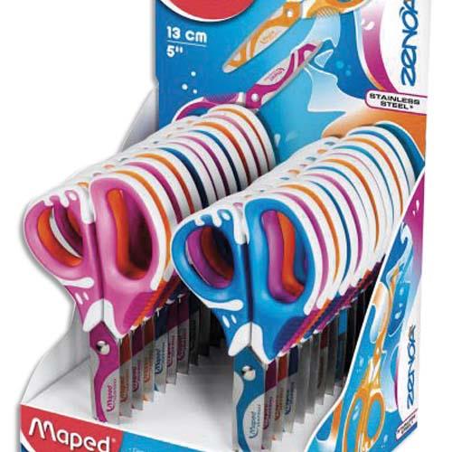 Ciseaux Maped Zenoa Fit - 13 cm - asymtriques - anneaux ergonomiques 3D