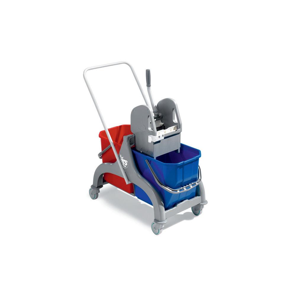 Chariot d'entretien duo standard avec presse - 2 x 15 litres