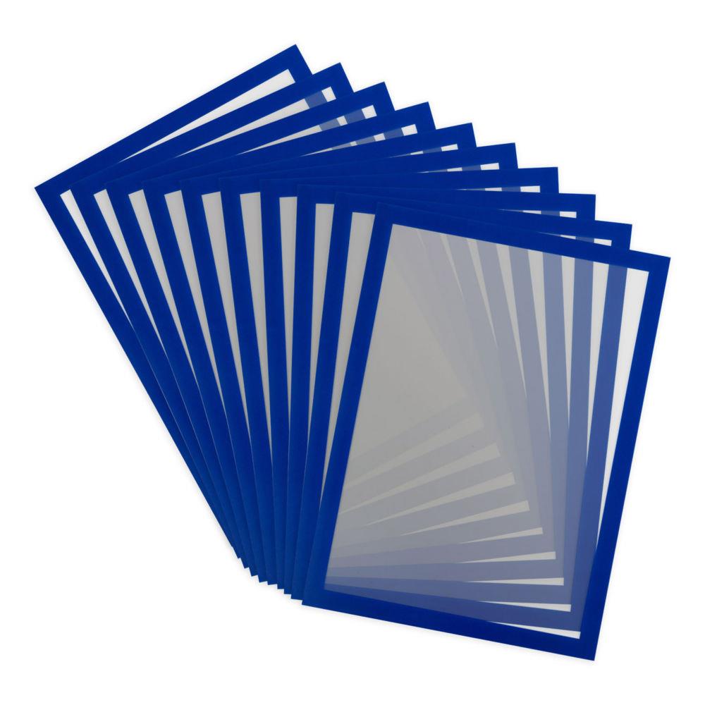 Pochette murale Tarifold Magneto Pro Solo - Cadre d'affichage magntique A4 - Cadre bleu - Lot de 10