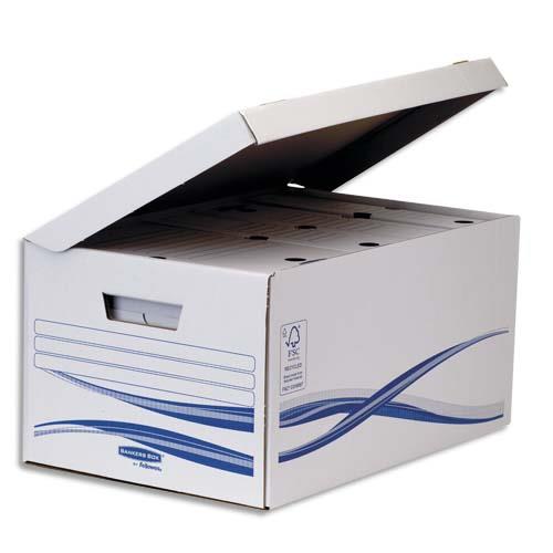 Conteneurs  ouverture sur le dessus Bankers Box Basique - montage manuel - lot de 5