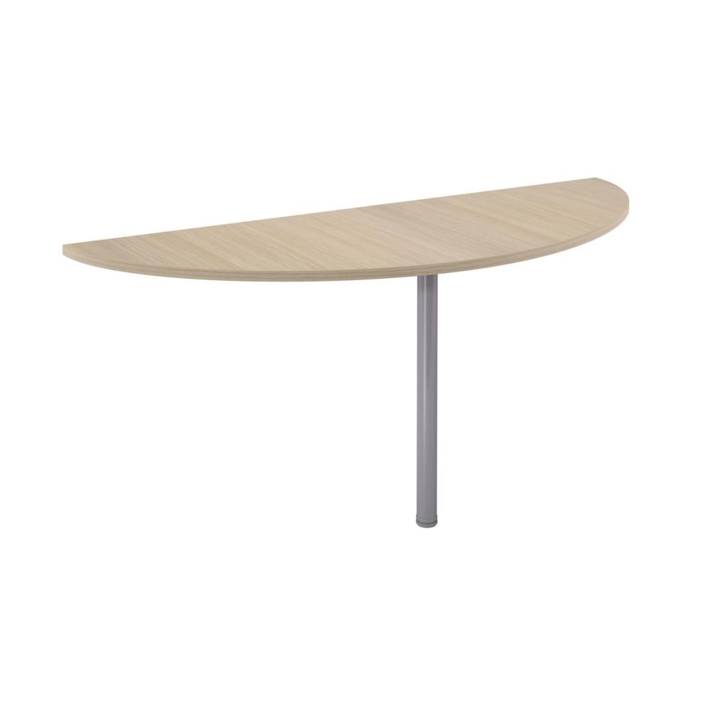 Extension Demi-lune - NF Environnement ch�ne - H72 x L160 cm - pied tube aluminium