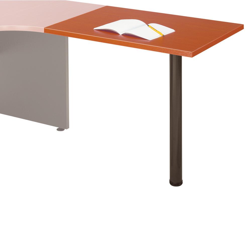 Extension pour bureau Axiom rectangle merisier - L 60 x 80 cm - pied tubulaire anthracite