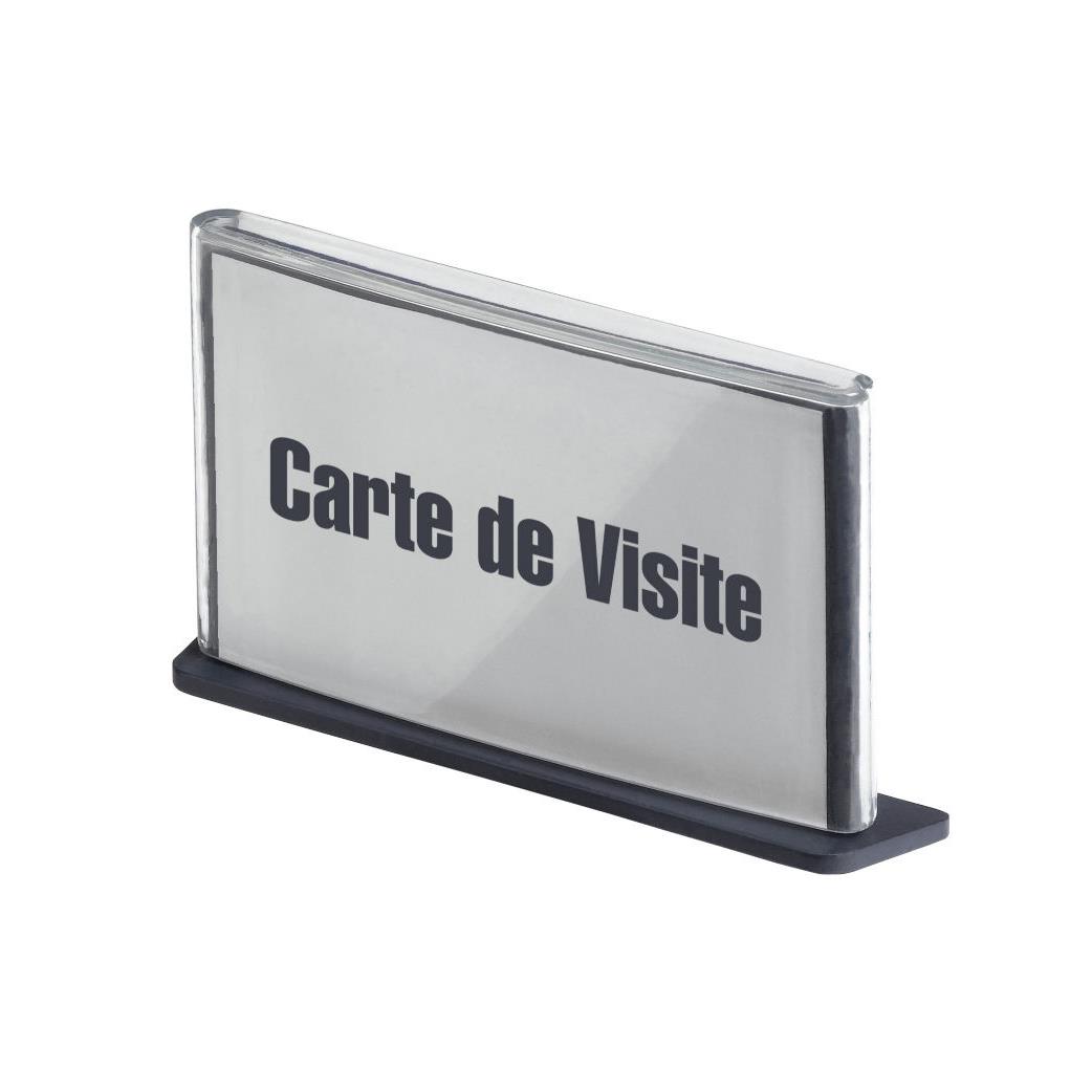 Porte carte de visite 3 en 1 Fast - bureau ou plaque de porte ou bannire - coloris anthracite