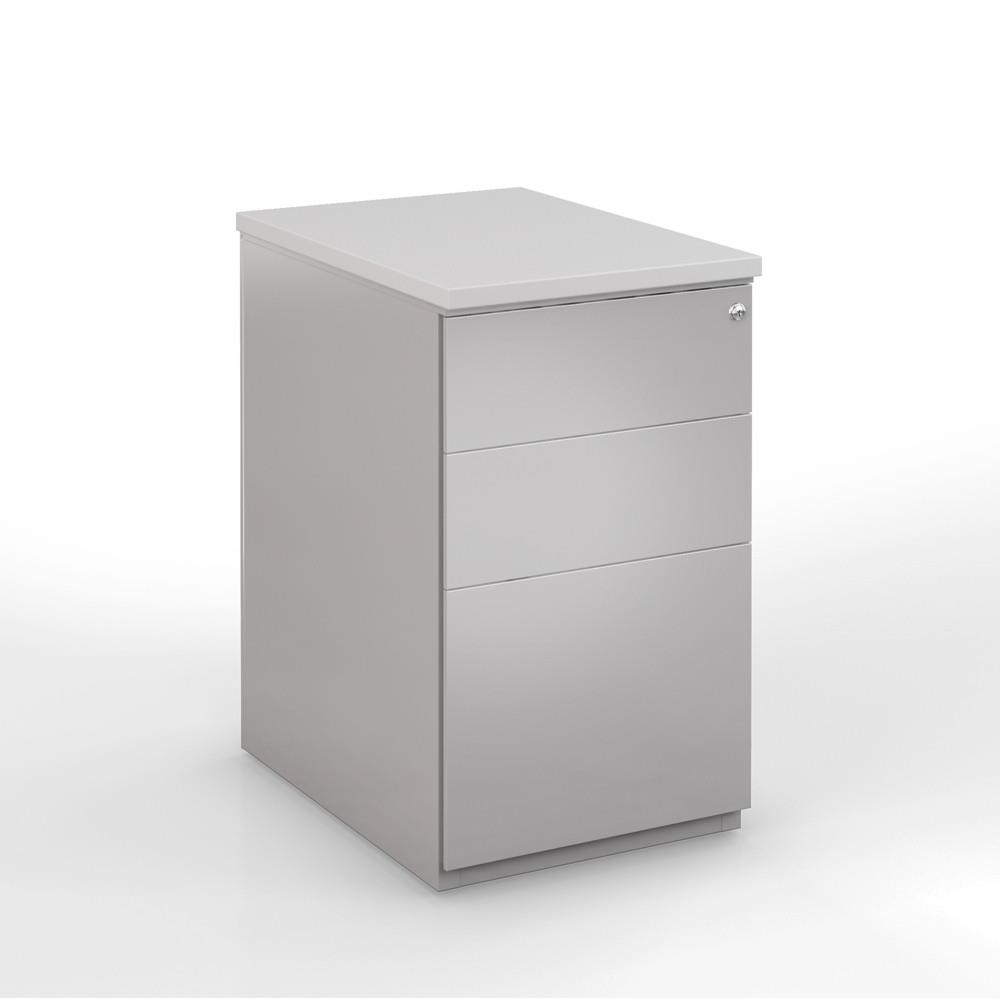 Caisson hauteur bureau m�tal - NF Environnement aluminium - top gris - H72 x L 42 x P 80 cm