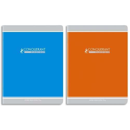 Cahier Conqurant - Piqre 17x22 cm - 96 pages - grands carreaux