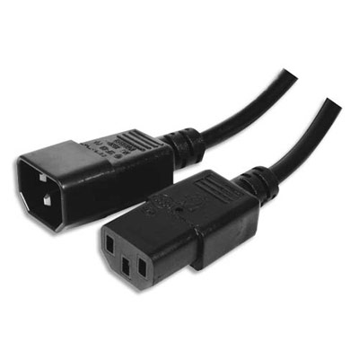 Cble lectrique noir 3 m coupleur c13 coupleur c14
