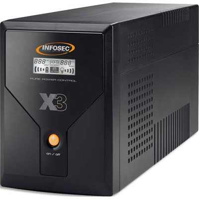 Infosec x3 500 alimentation d'nergie non interruptible interactivit de ligne 0,5 kva 240 w 2 sortie(s) ca