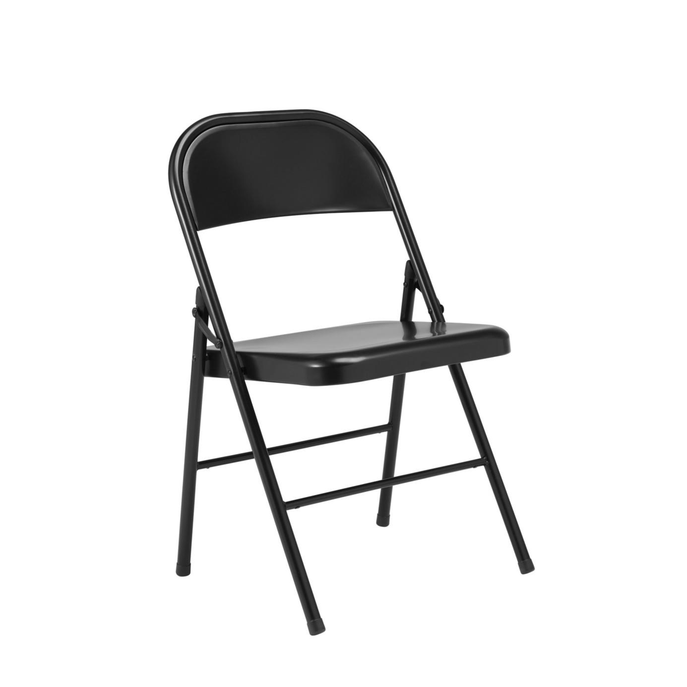 Chaise pliante Gema en m�tal - noir