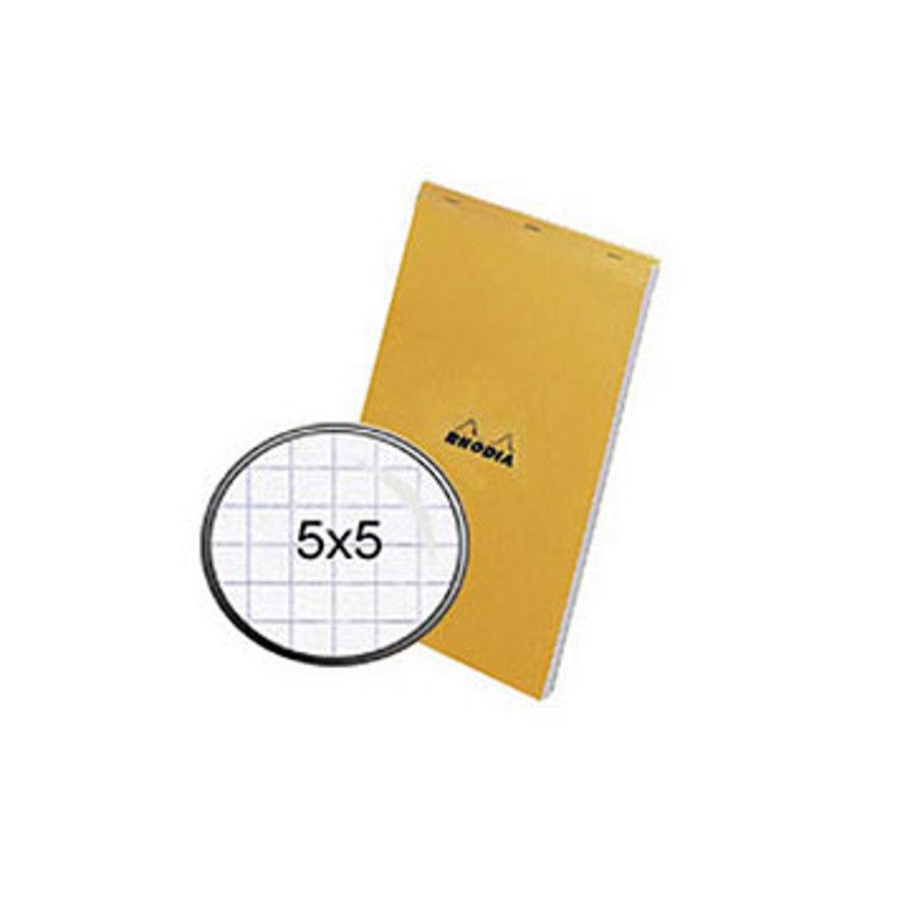 Bloc Rhodia n14 - Couverture Orange - Format 11 x 17 cm rglure 5x5 80 grammes 14200