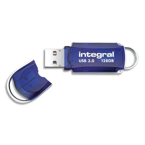 Integral infd128gbcou3.0 lecteur usb flash 128 go usb type-a 3.2 gen 1 (3.1 gen 1) bleu, argent