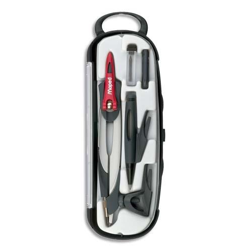 Coffret compas Maped Stop System avec mcanisme de blocage des branches -  mine ou bague universelle