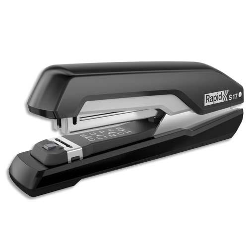 Agrafeuse de table Rapid S17 SuperFlatClinch - agrafes 24/6 et 26/6 - 30 feuilles - noir
